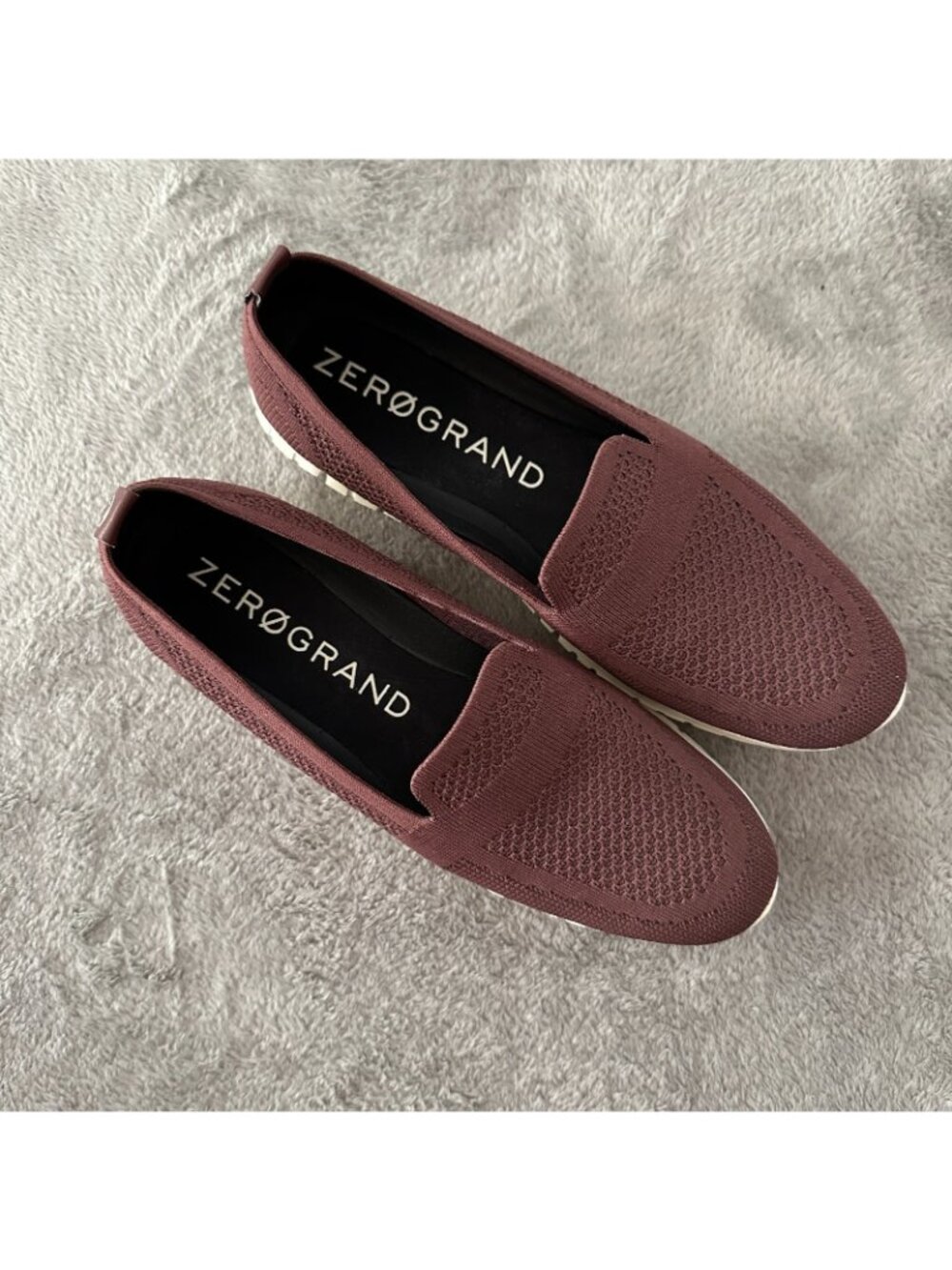Cole Haan Womens Zerogrand Stitchlite Slip On Loafers Burgundy Brown 10 Shoes - Picture 2 of 6